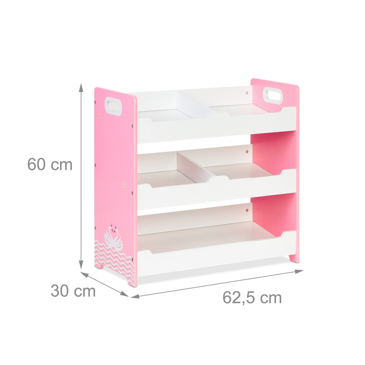 Prateleira infantil com 5 compartimentos