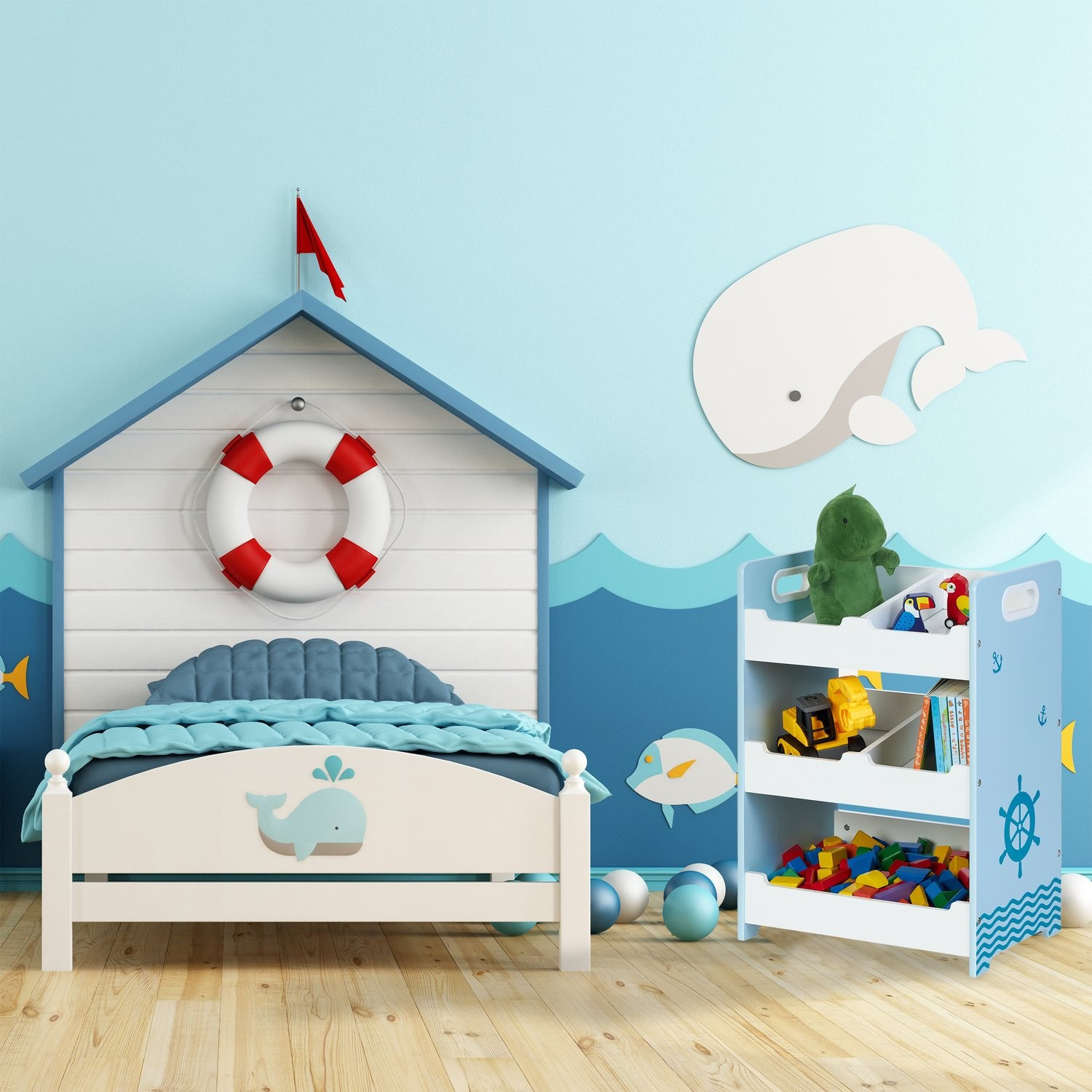 Scaffale per bambini con 5 scomparti