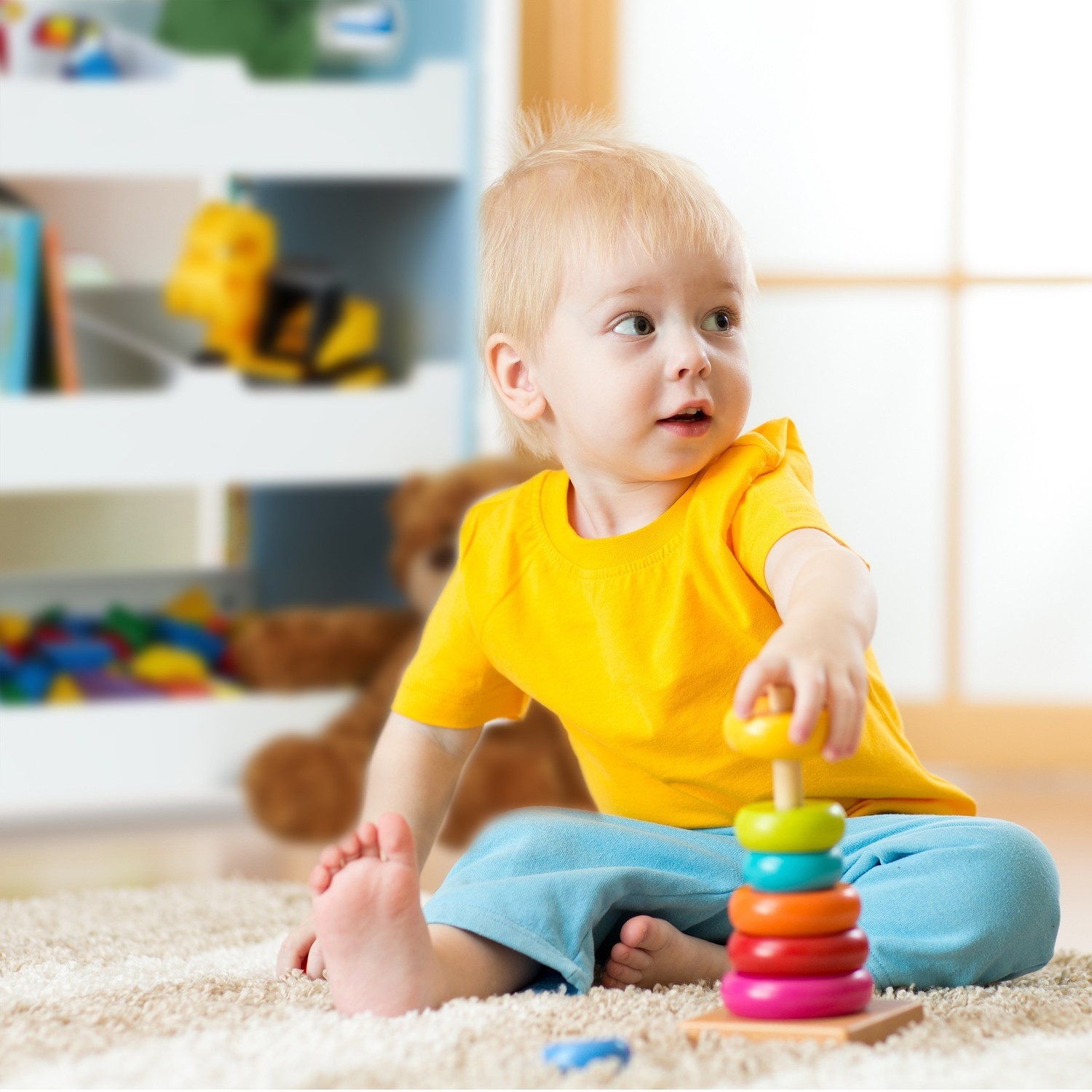 Prateleira infantil com 5 compartimentos