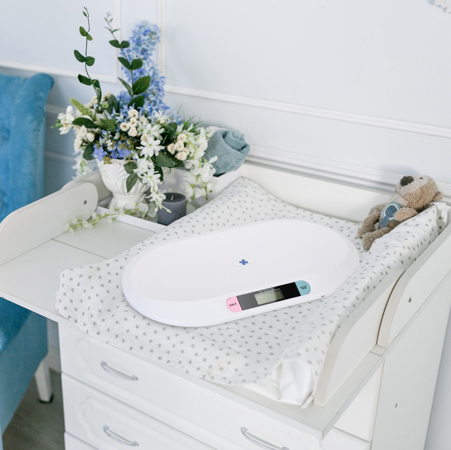 Báscula digital para bebés con cable USB