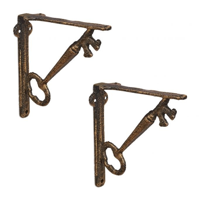 Ensemble d'angles d'étagère avec 2 clés