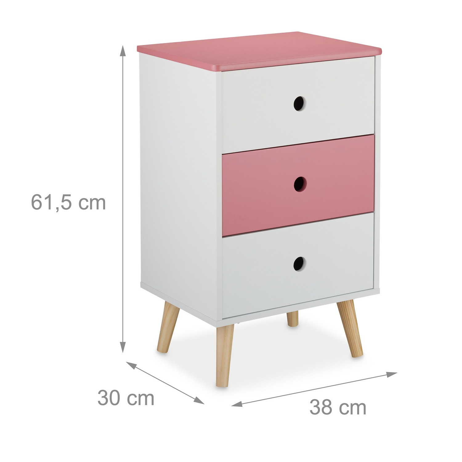 Cômoda infantil com 3 gavetas