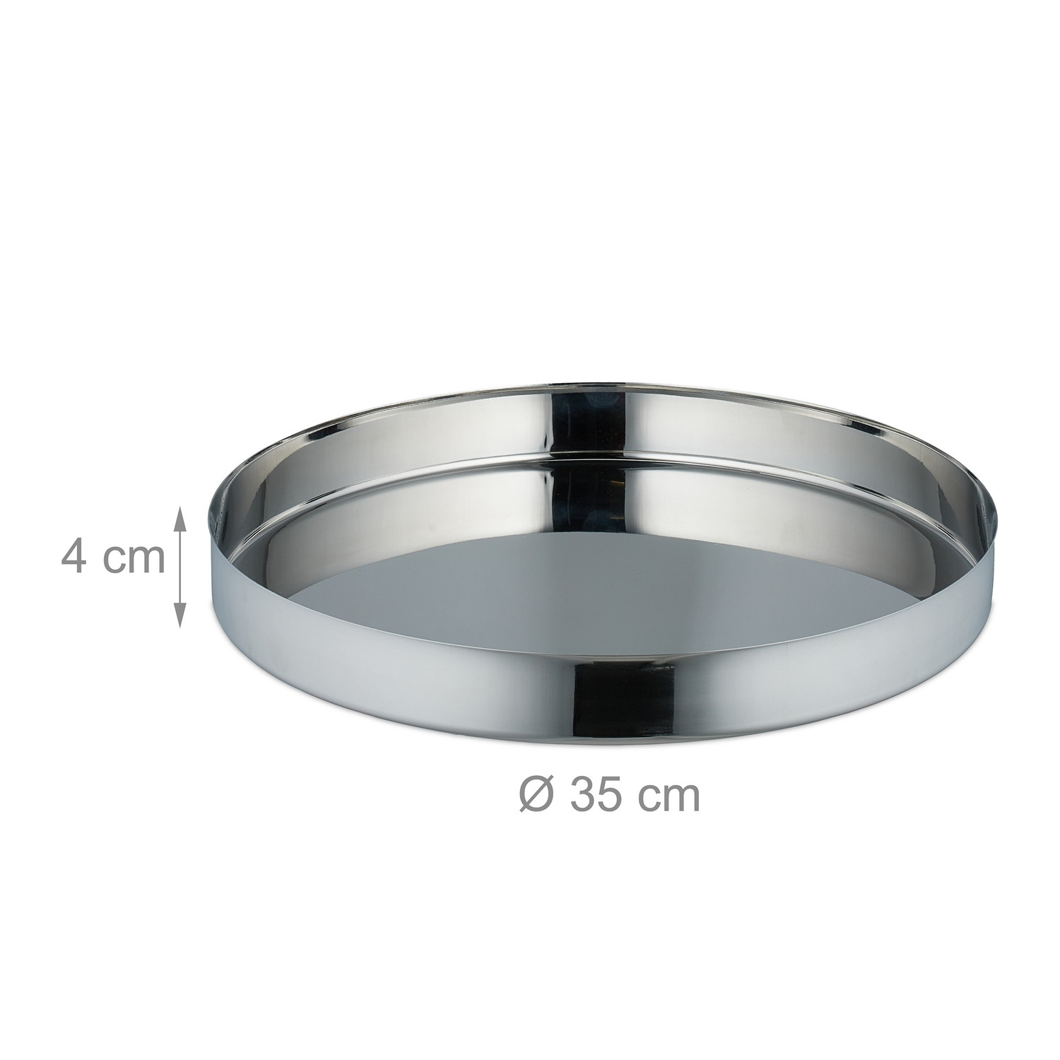 Serviertablett in Silber