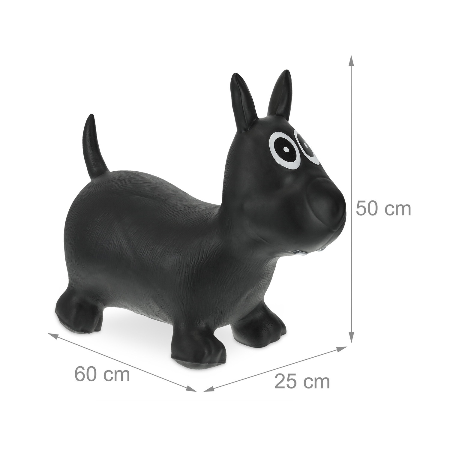 Hüpftier Hund schwarz