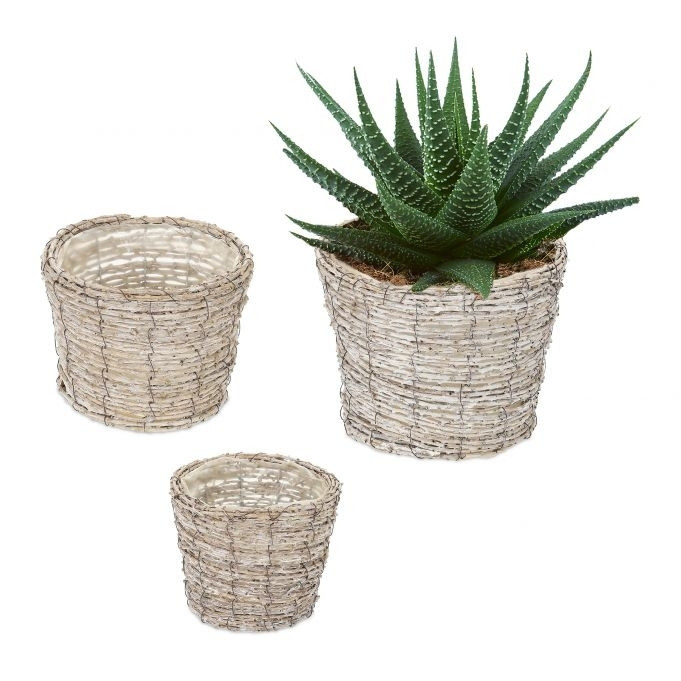 Runder Blumentopf - 3er-Set