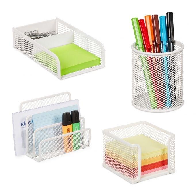 Set organizer da scrivania 4 pezzi