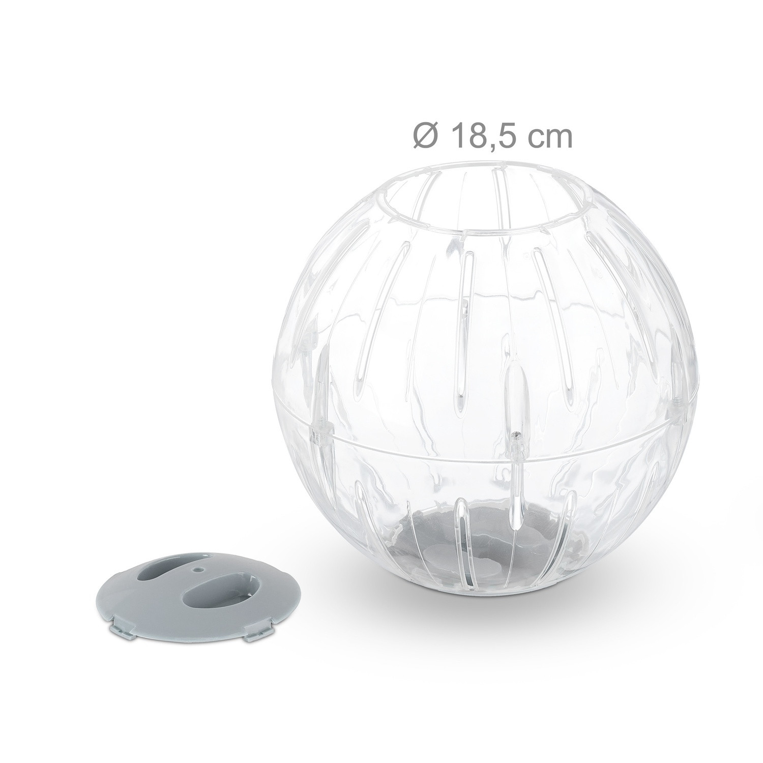 Boule de hamster avec couvercle gris
