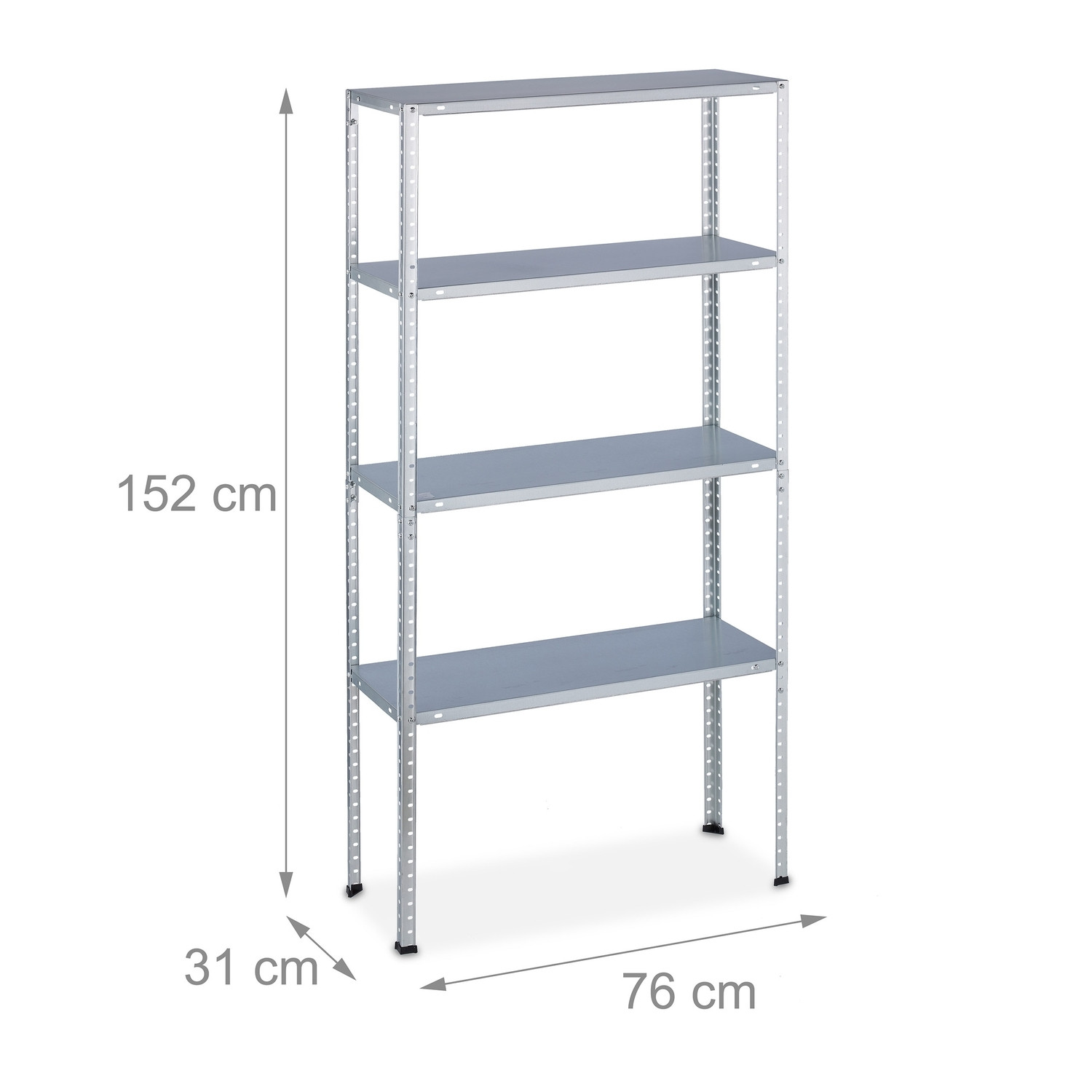 Galvanized shelves for high load, 2 pcs