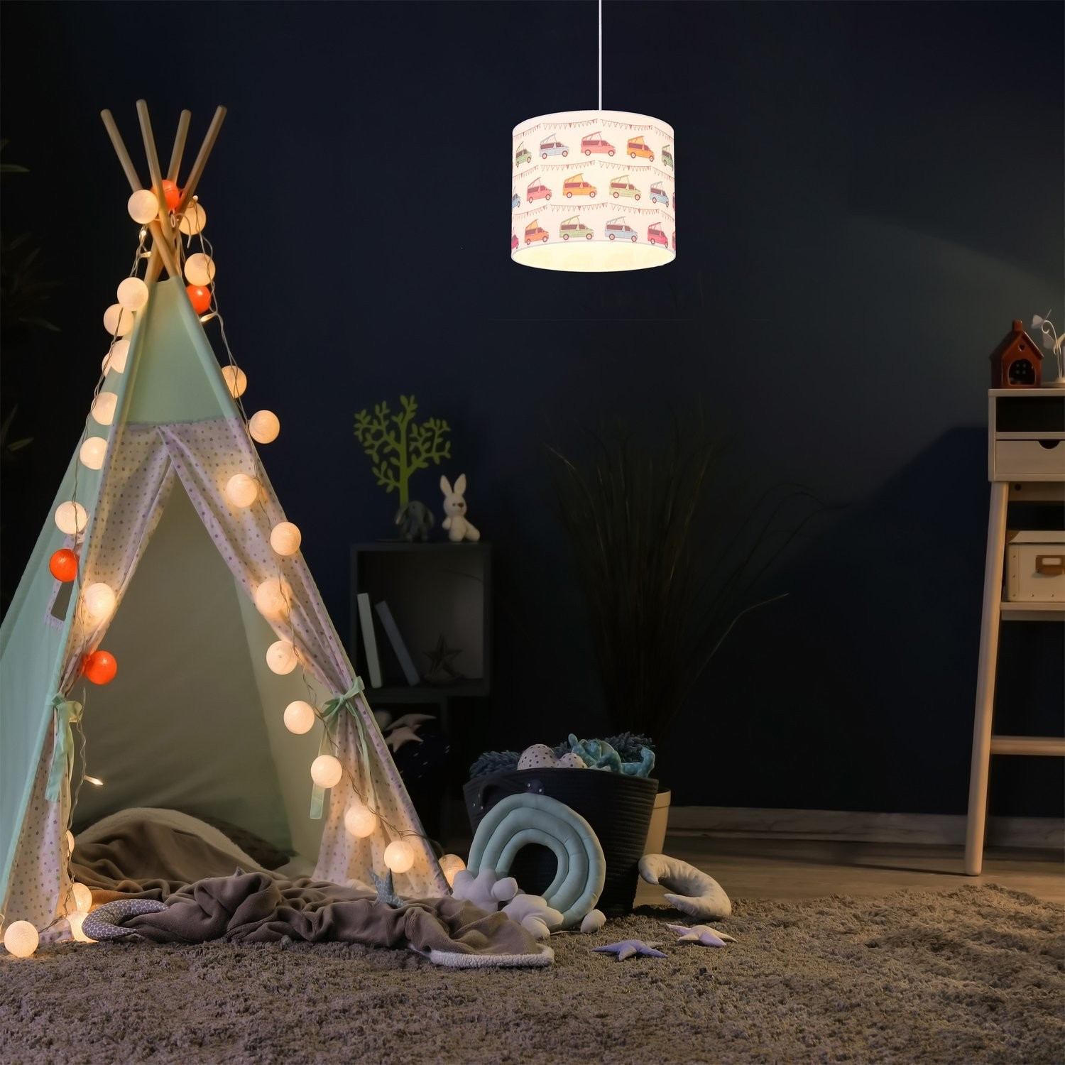 Hanglamp kinderkamer auto's
