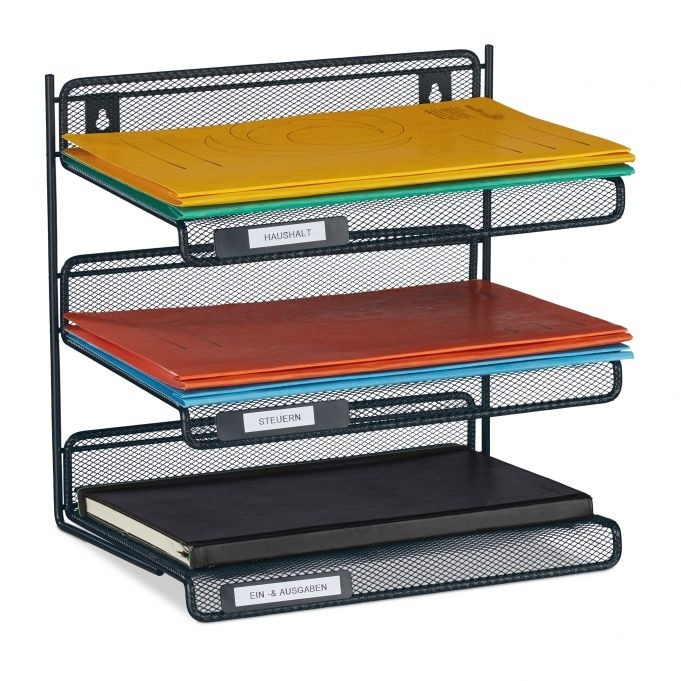 Document compartment in metal with 3 compartments