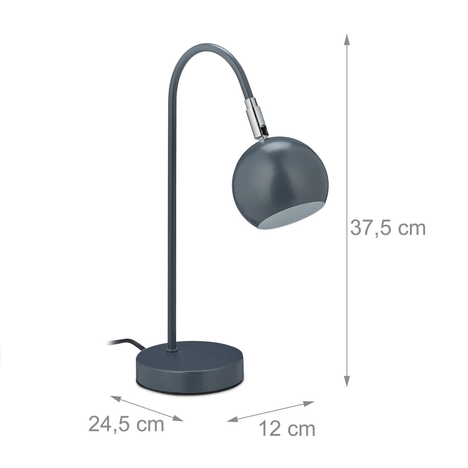 Lampe de bureau grise