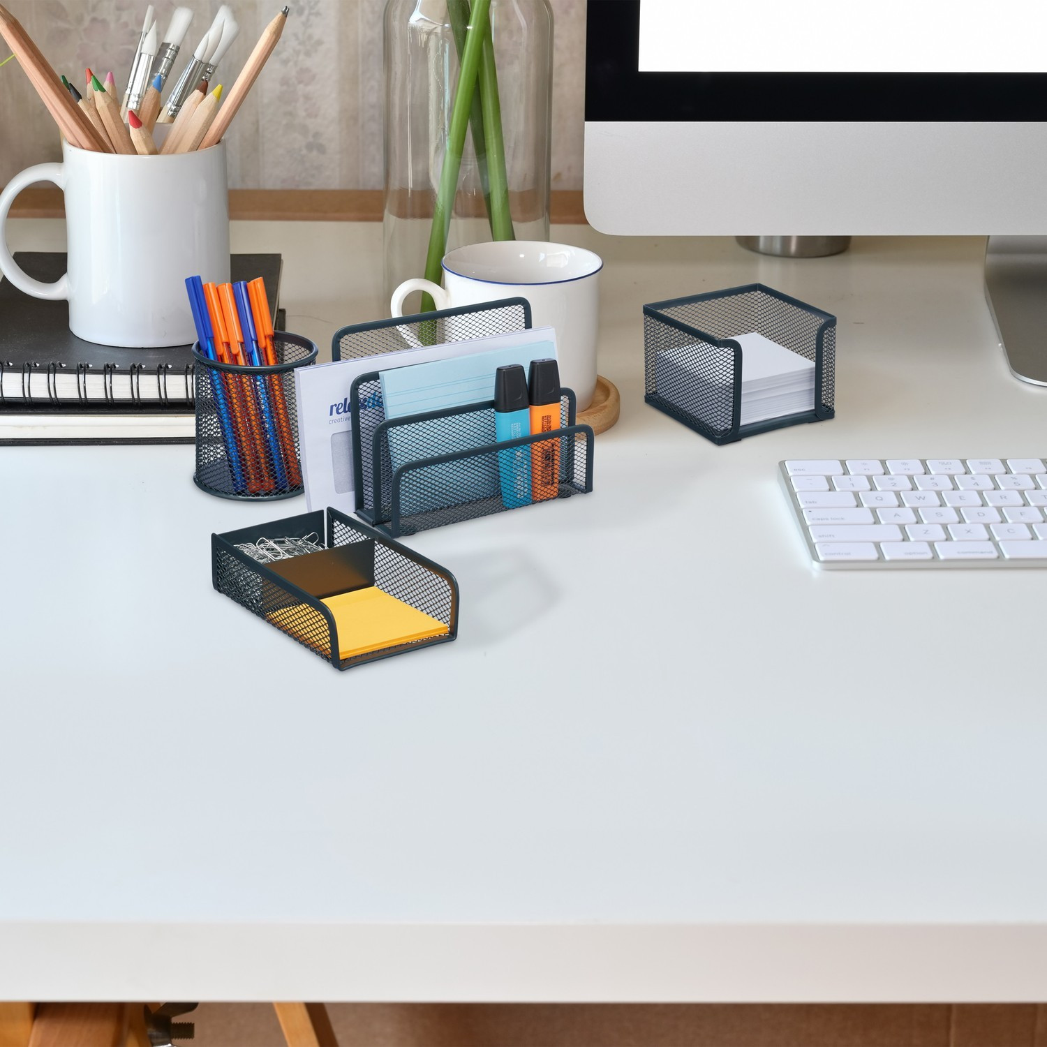 Ensemble de rangement de bureau 4 pièces