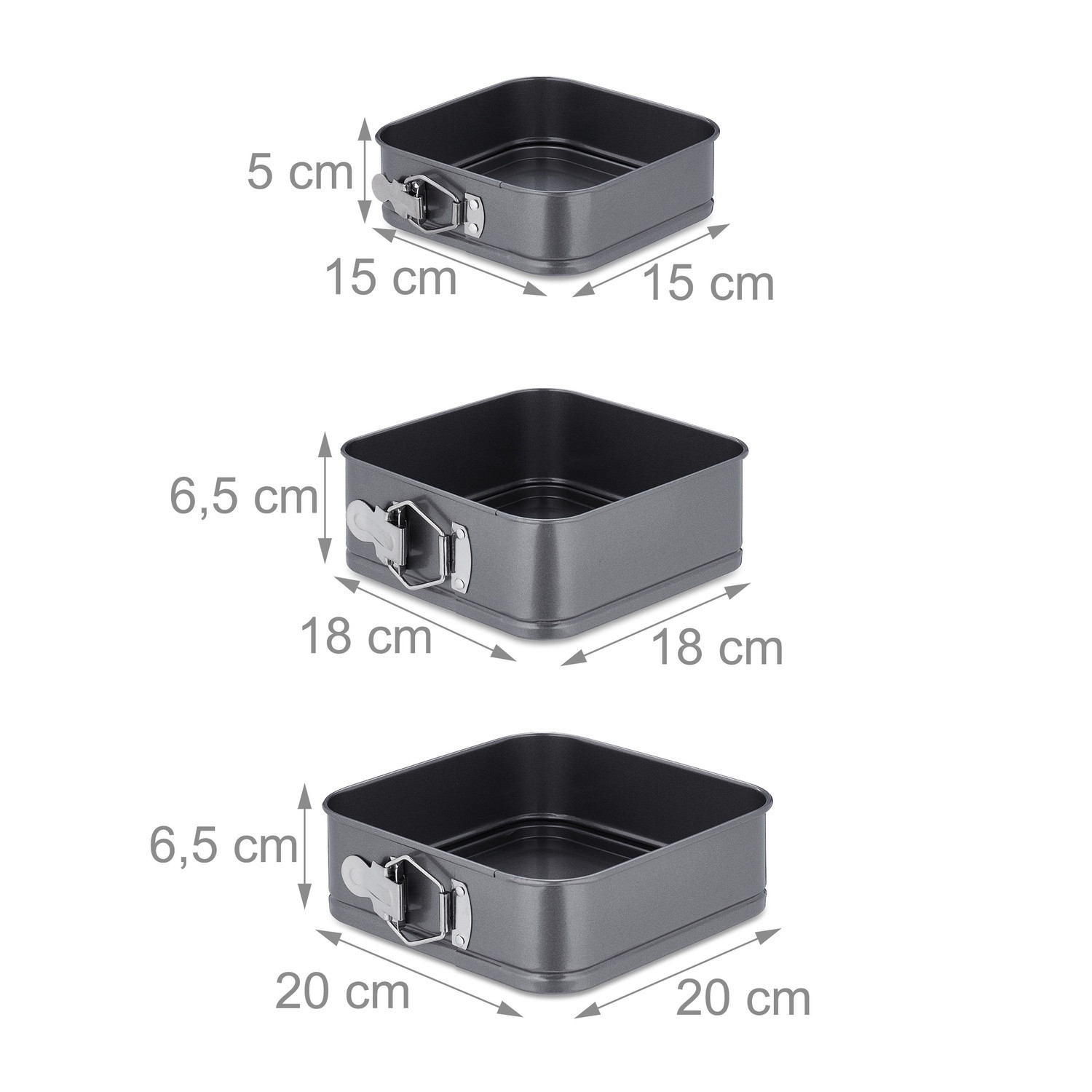 Springvorm set van 7 vierkant