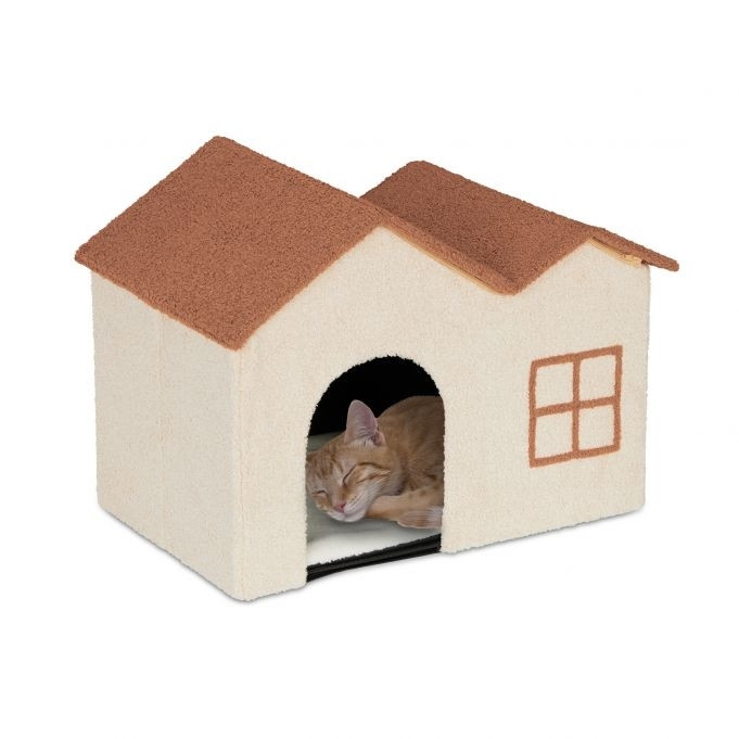 Grotte pour chat beige