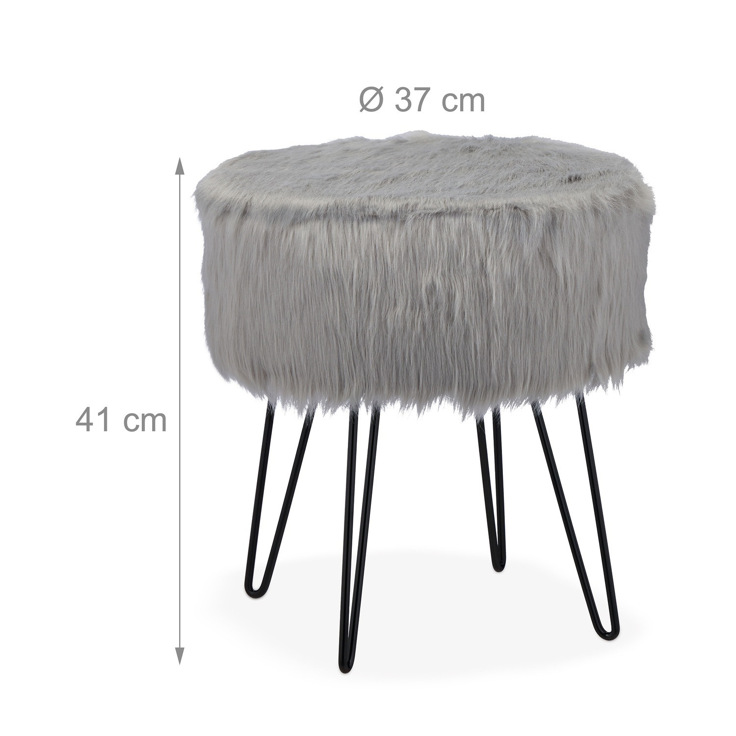 Fellhocker grau