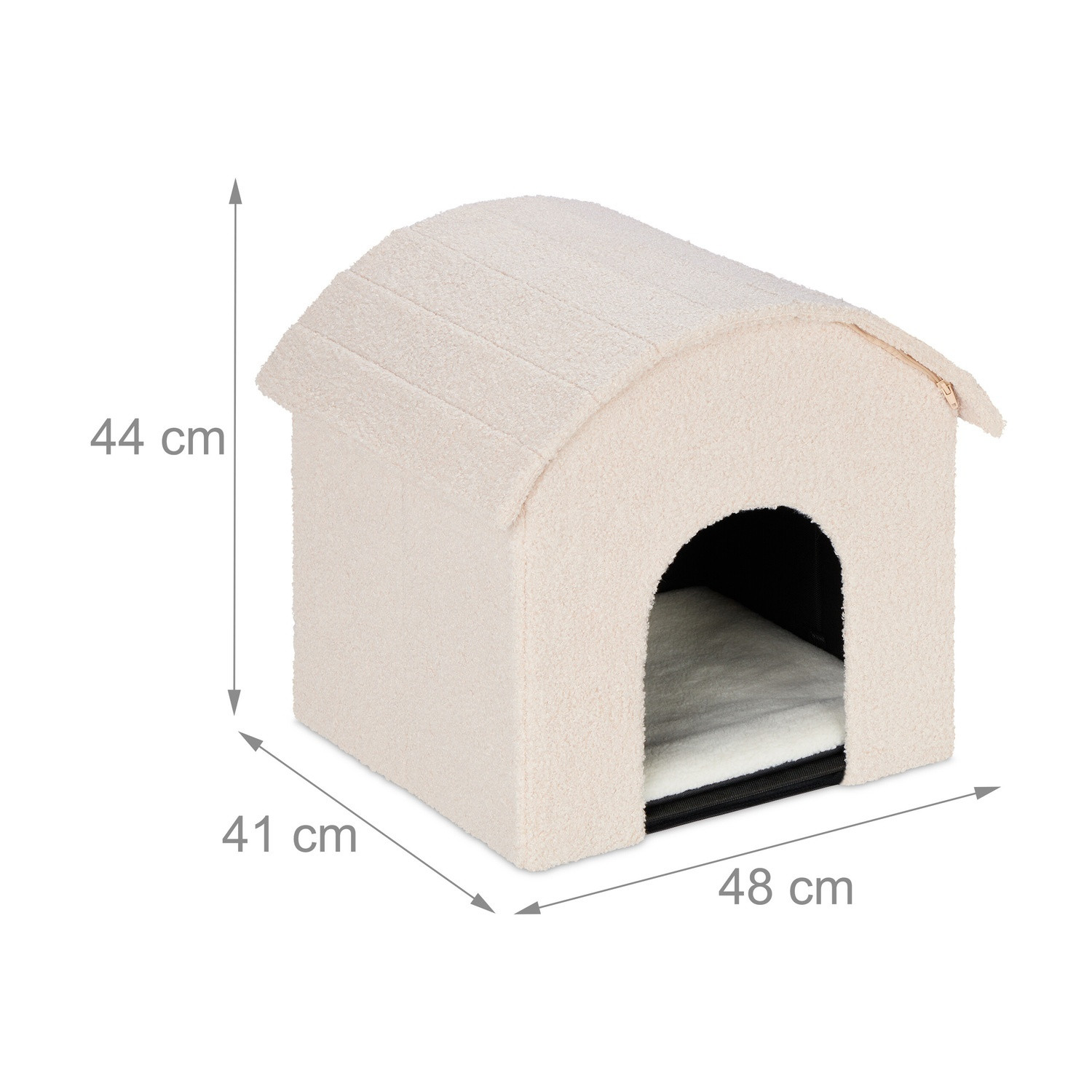 Fosse à chat beige avec surface à gratter