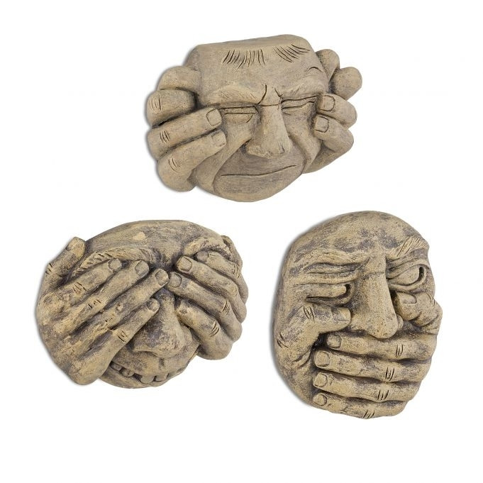 Ensemble de 3 visages d'arbres