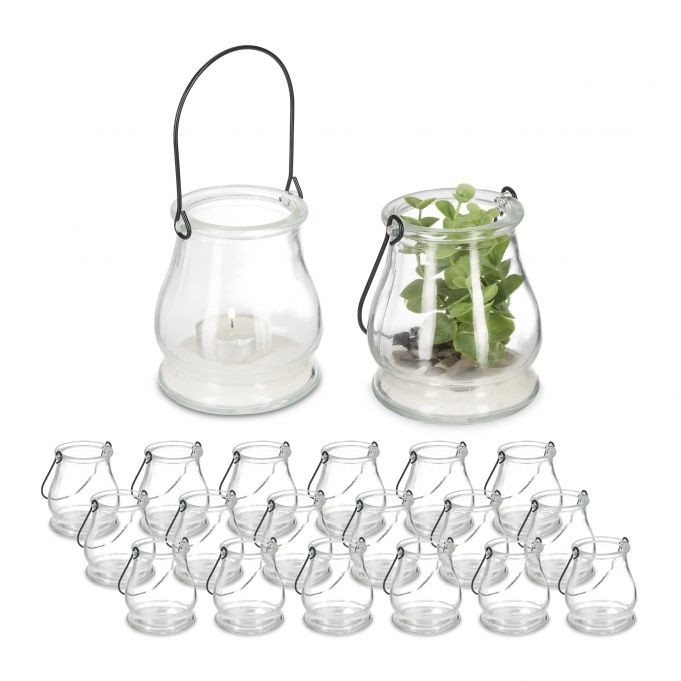 Transparente Windlichter 20er Set