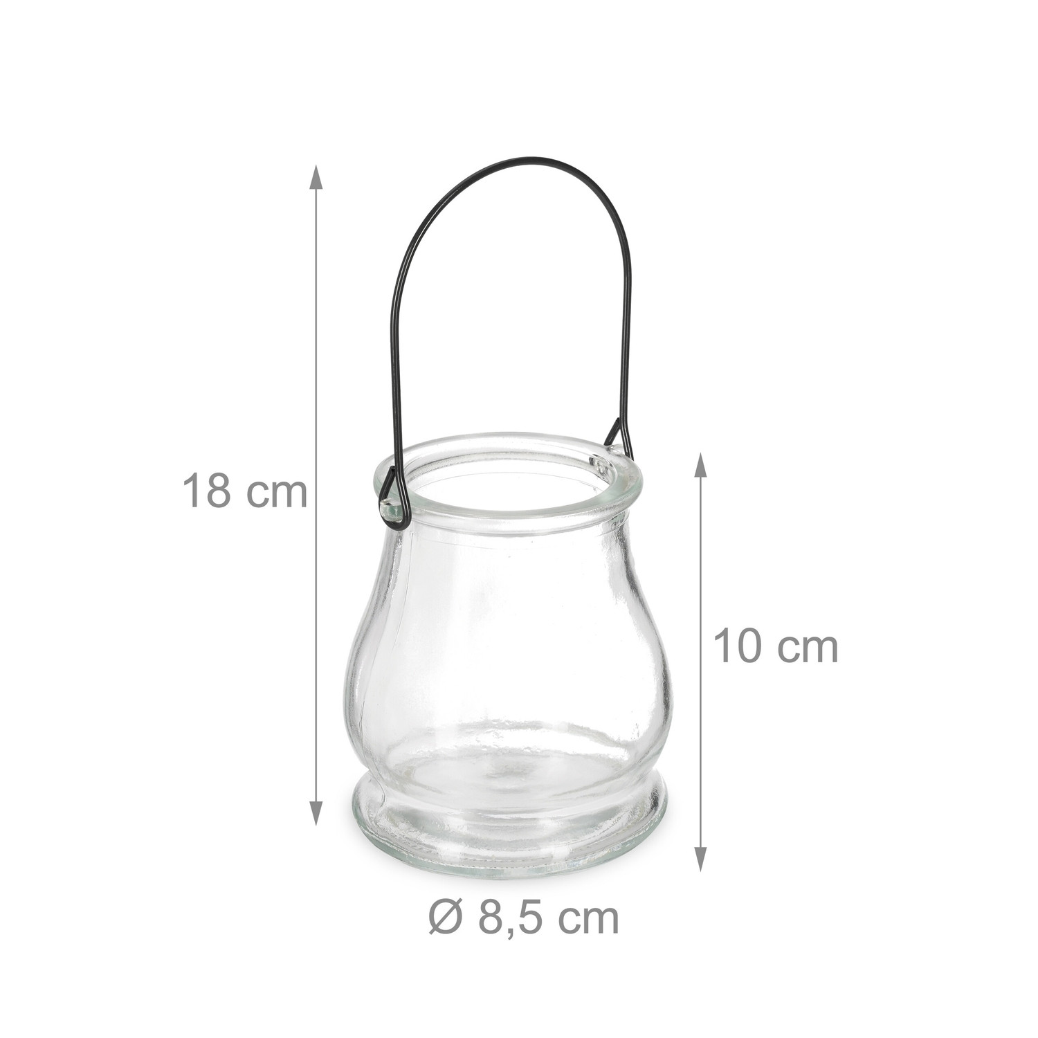 Transparente Windlichter 20er Set