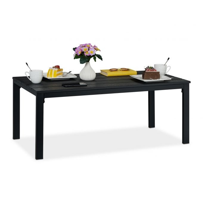 Table de jardin rectangulaire aspect bois
