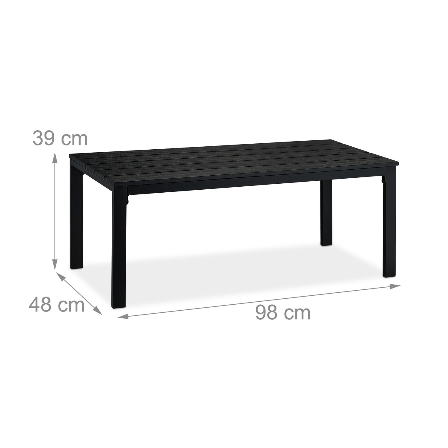 Table de jardin rectangulaire aspect bois