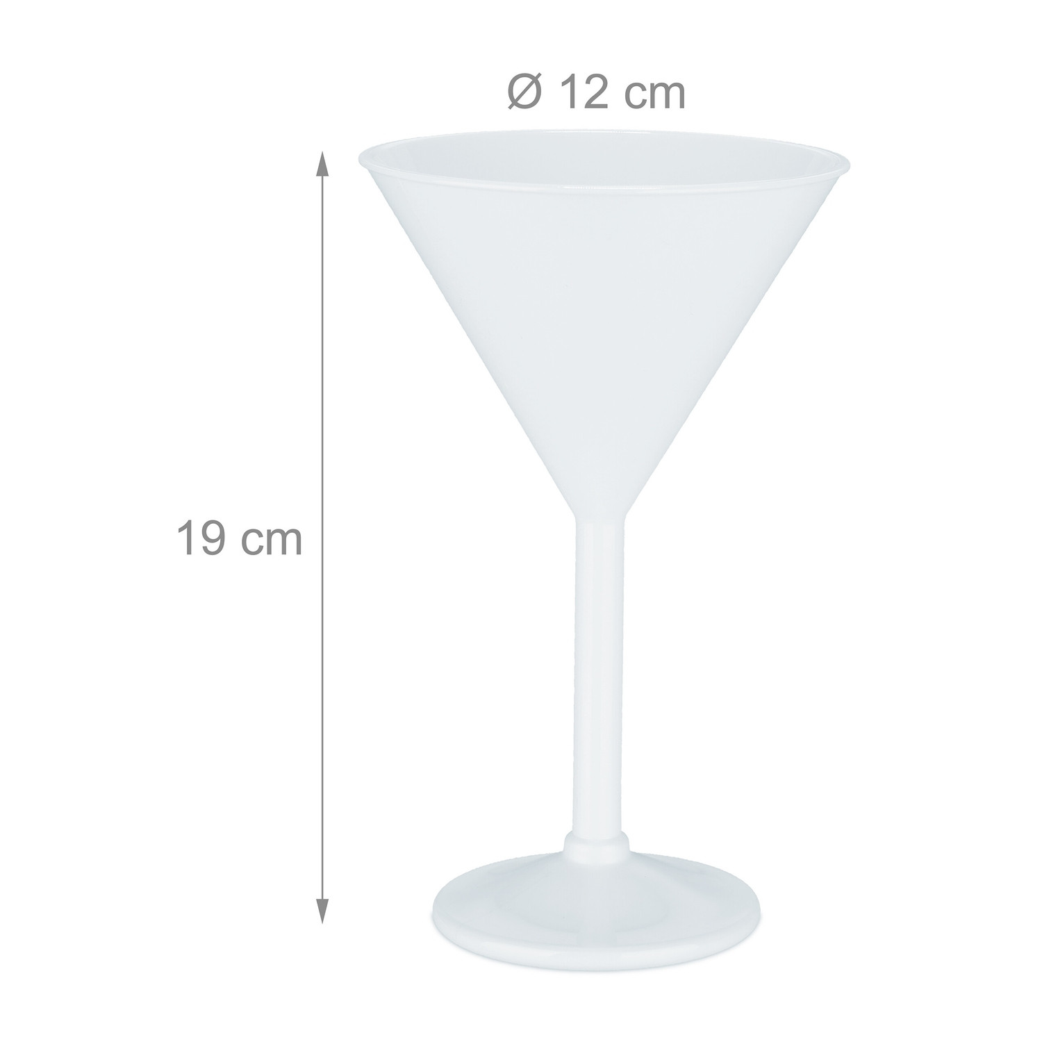 Bicchiere da Martini in plastica, set da 6