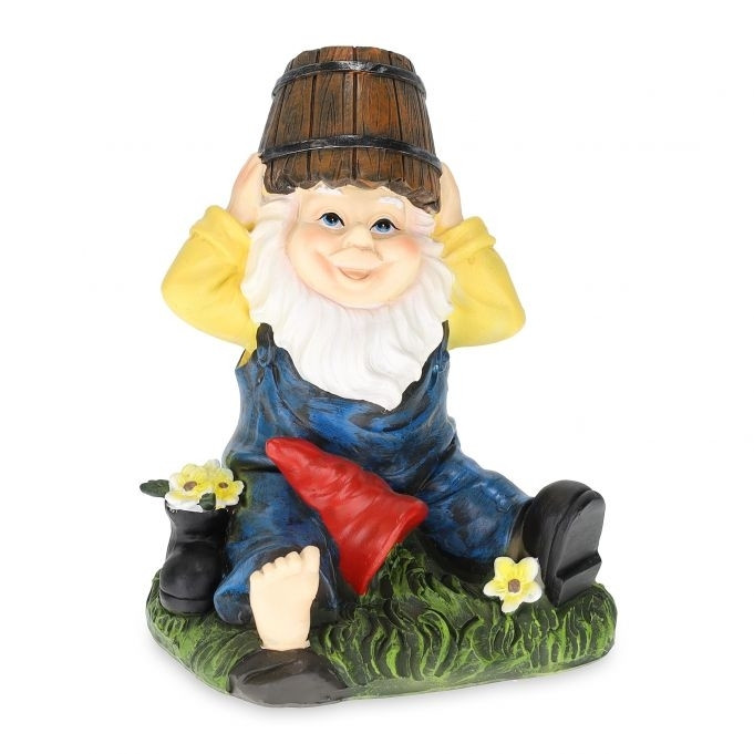 Gartenzwerg mit Wassereimer
