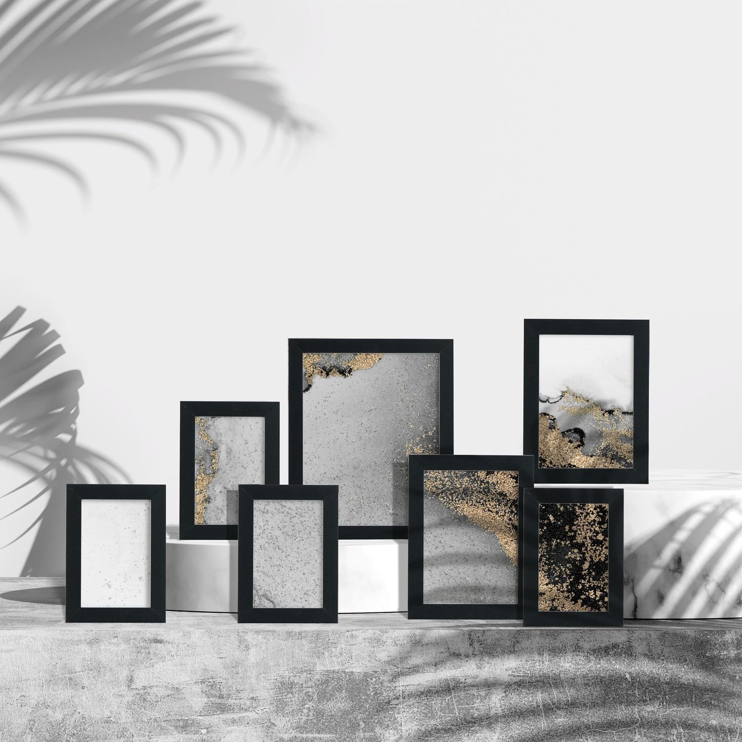 Set van 7 fotolijsten