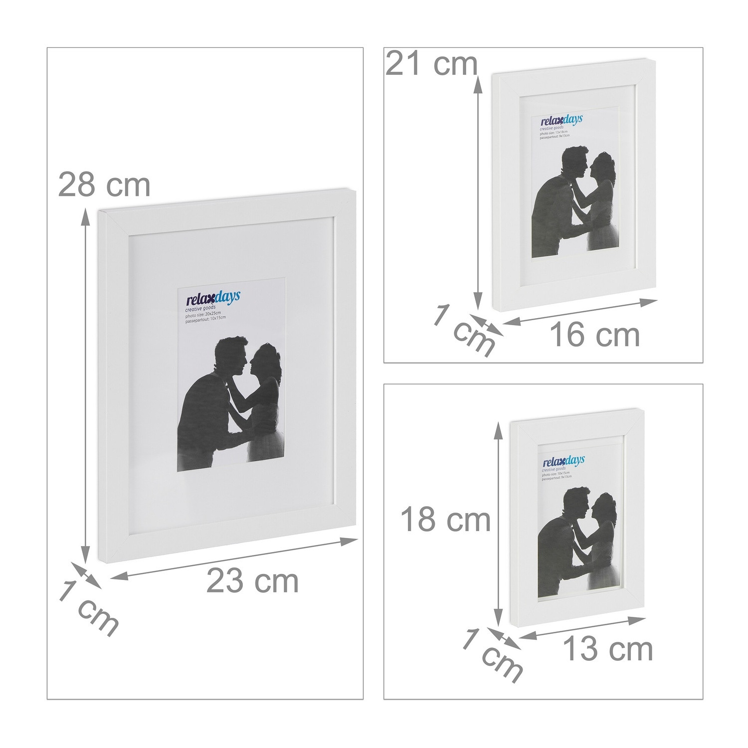 Set van 7 fotolijsten