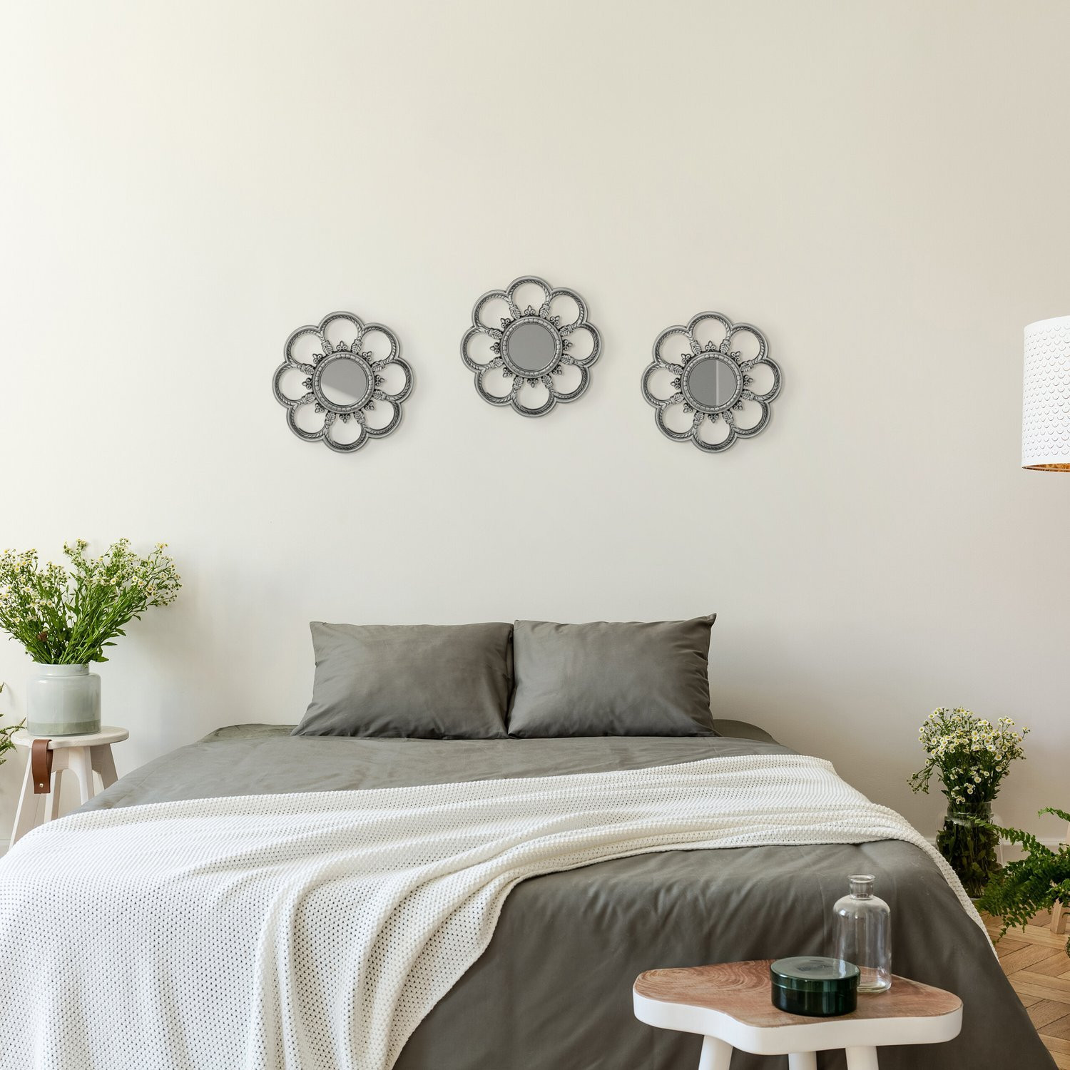 Spiegel 3er Set Blumen
