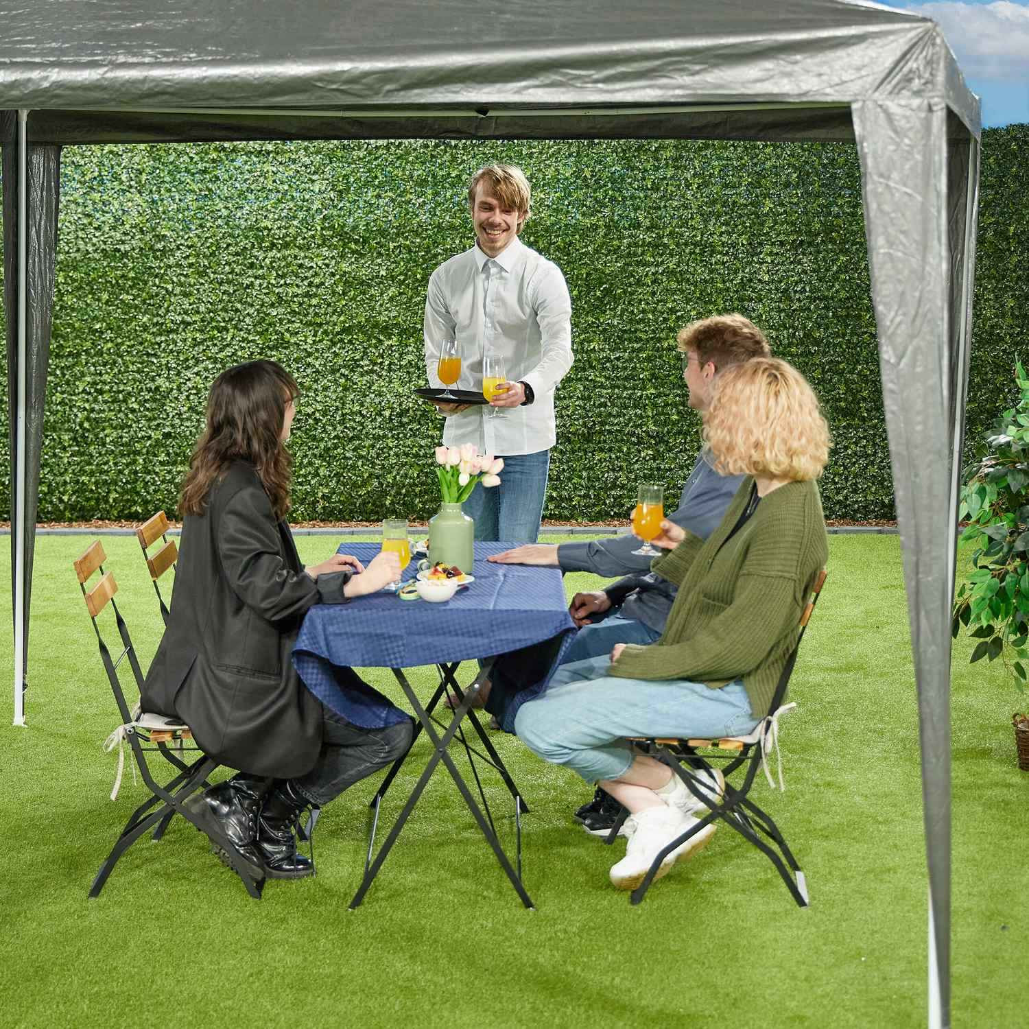 Pavillon in Anthrazit 3x3 m