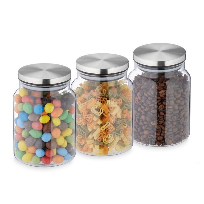 3er-Set Vorratsgläser mit Deckel 700 ml