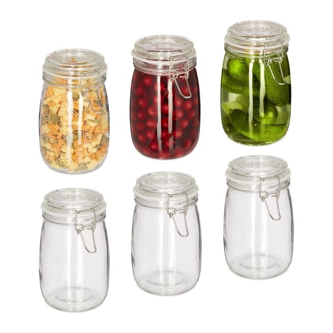 1000 ml Einmachgläser im 6er-Set