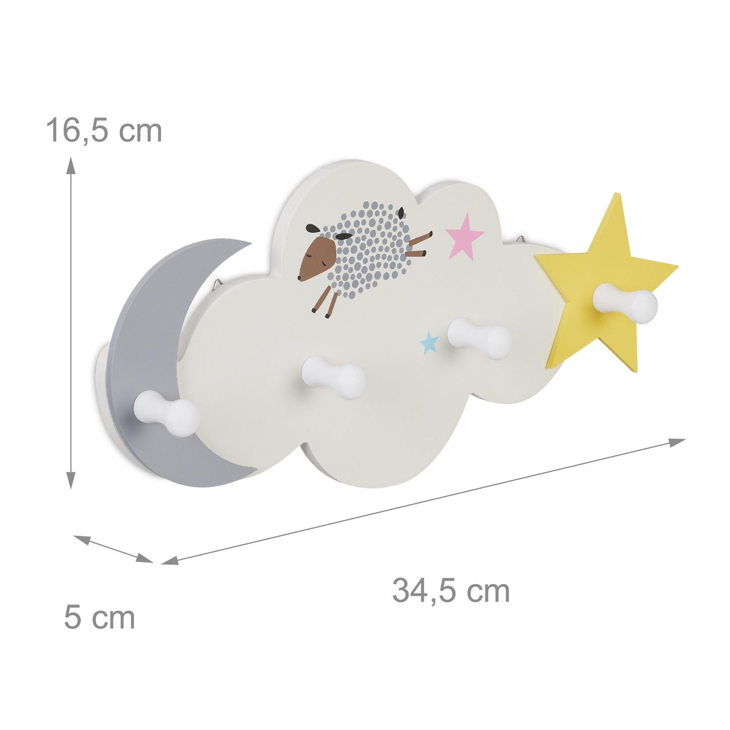 O guarda-roupa infantil nuvem-lua-estrela