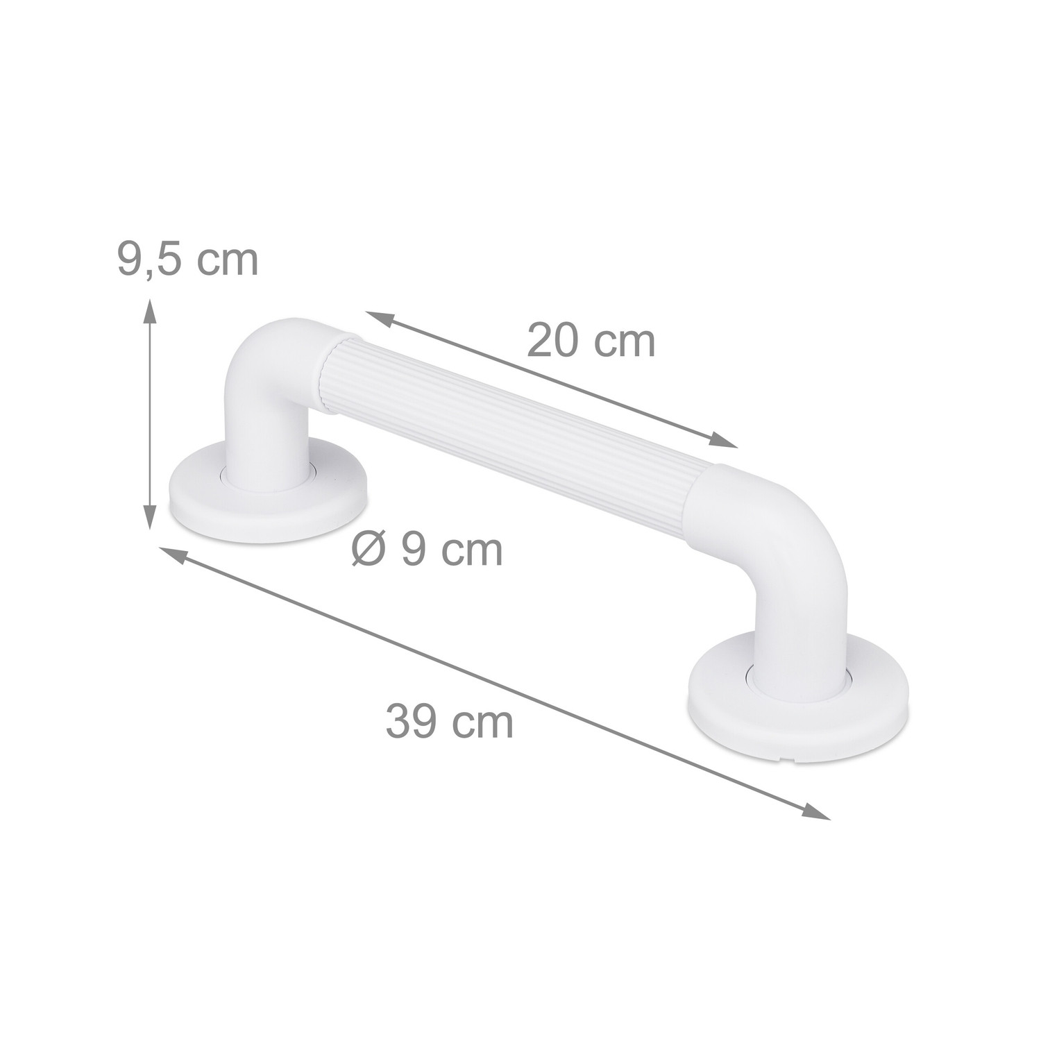 Poignée en plastique blanc