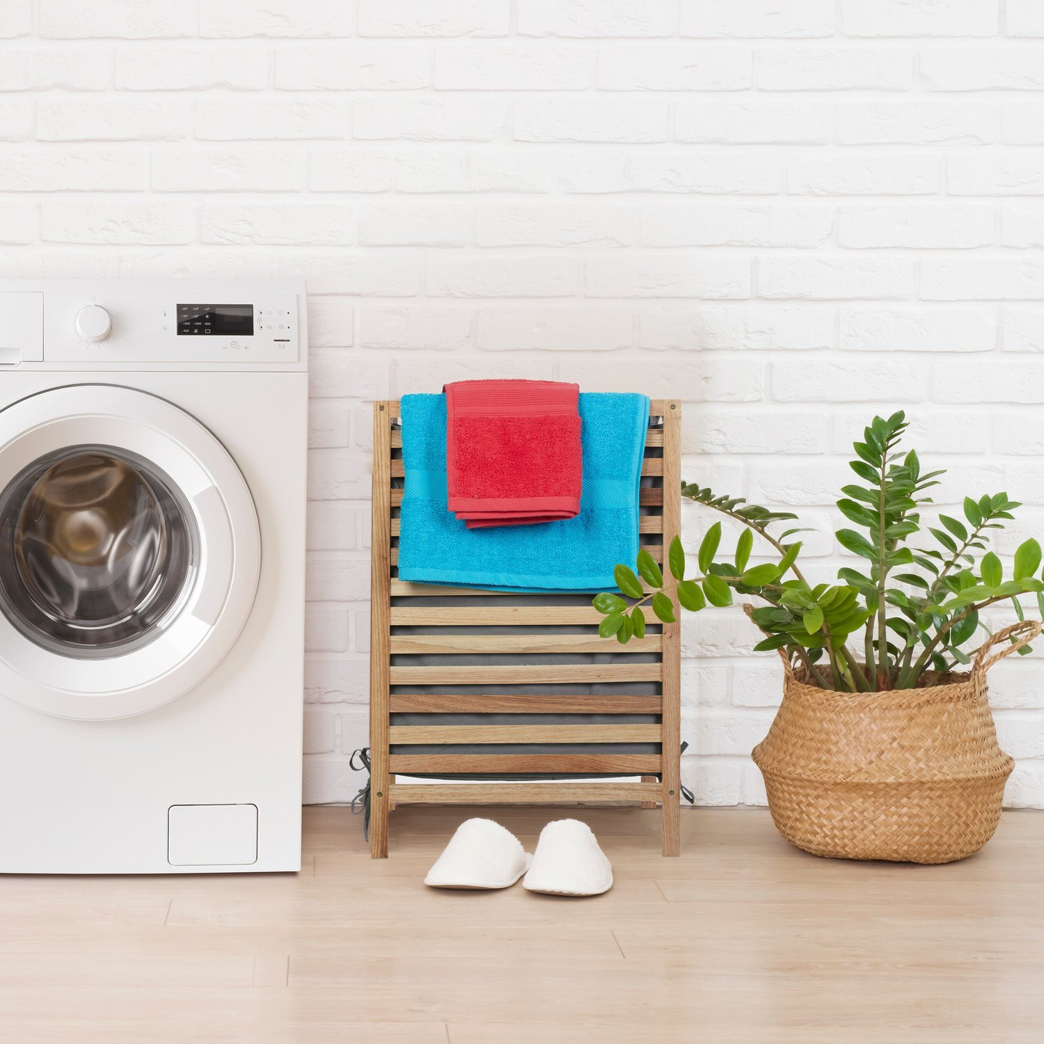 Wasmand in notenhout