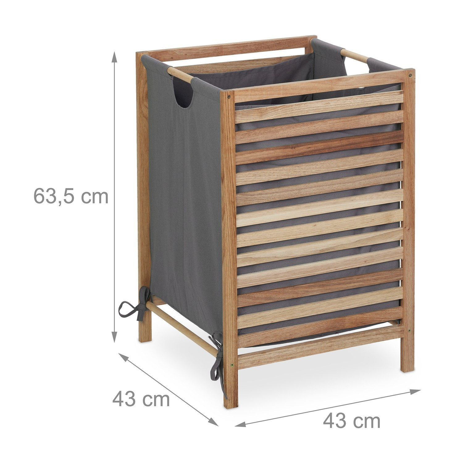 Panier à linge en noyer