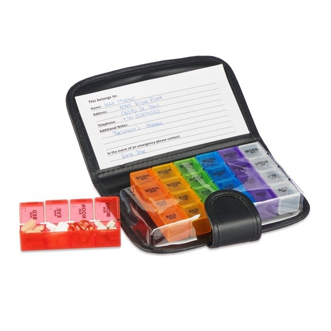 Boîte mobile pour tablettes 7 jours 4 compartiments