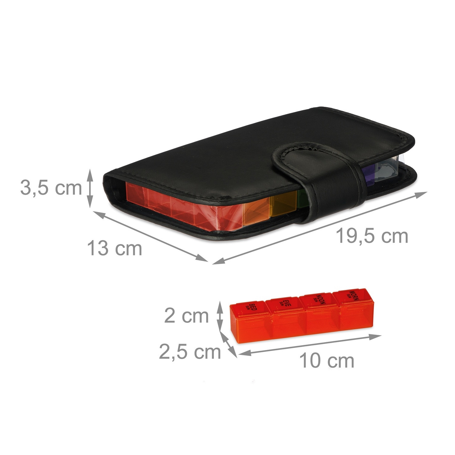 Boîte mobile pour tablettes 7 jours 4 compartiments