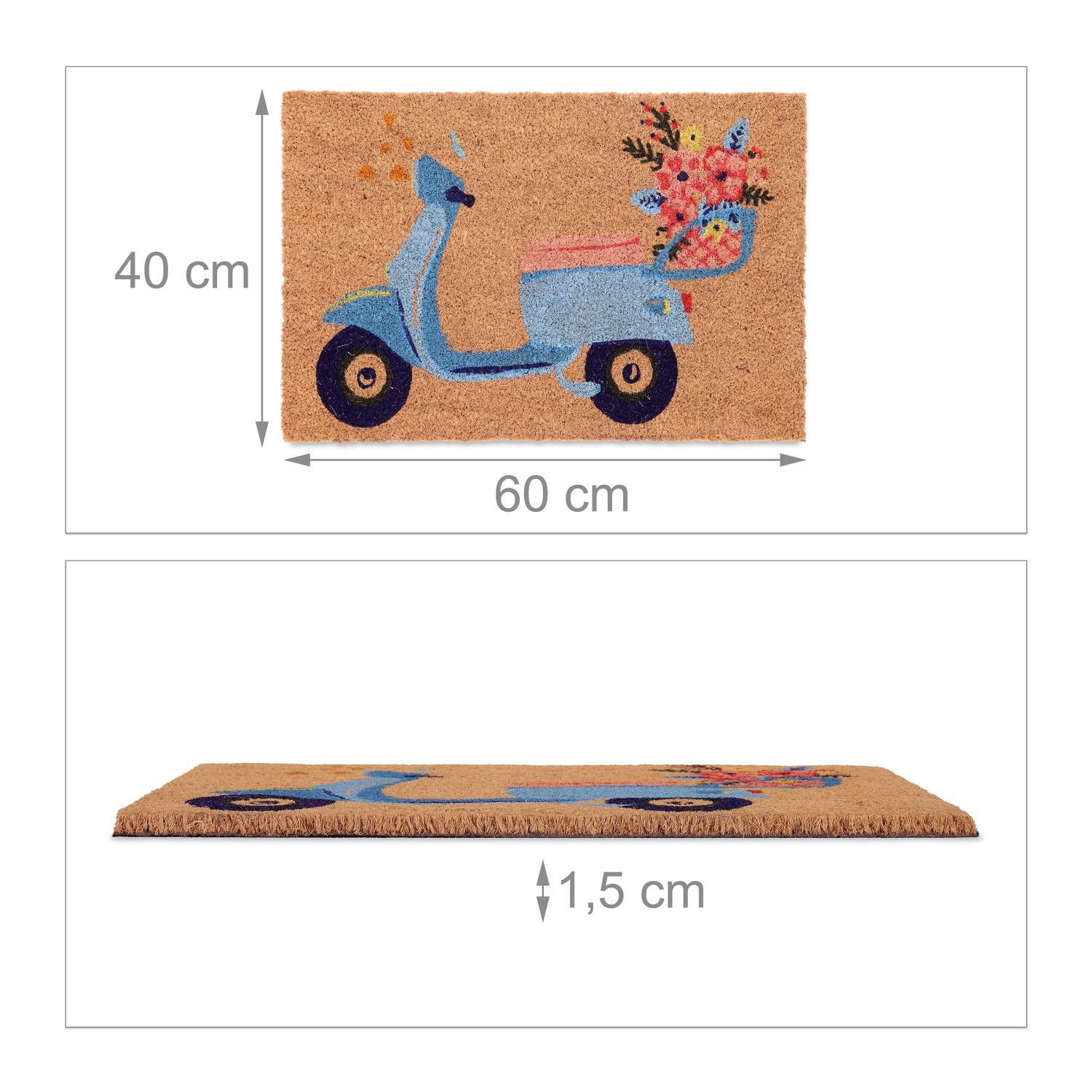 Kokos-Fußmatte Scooter