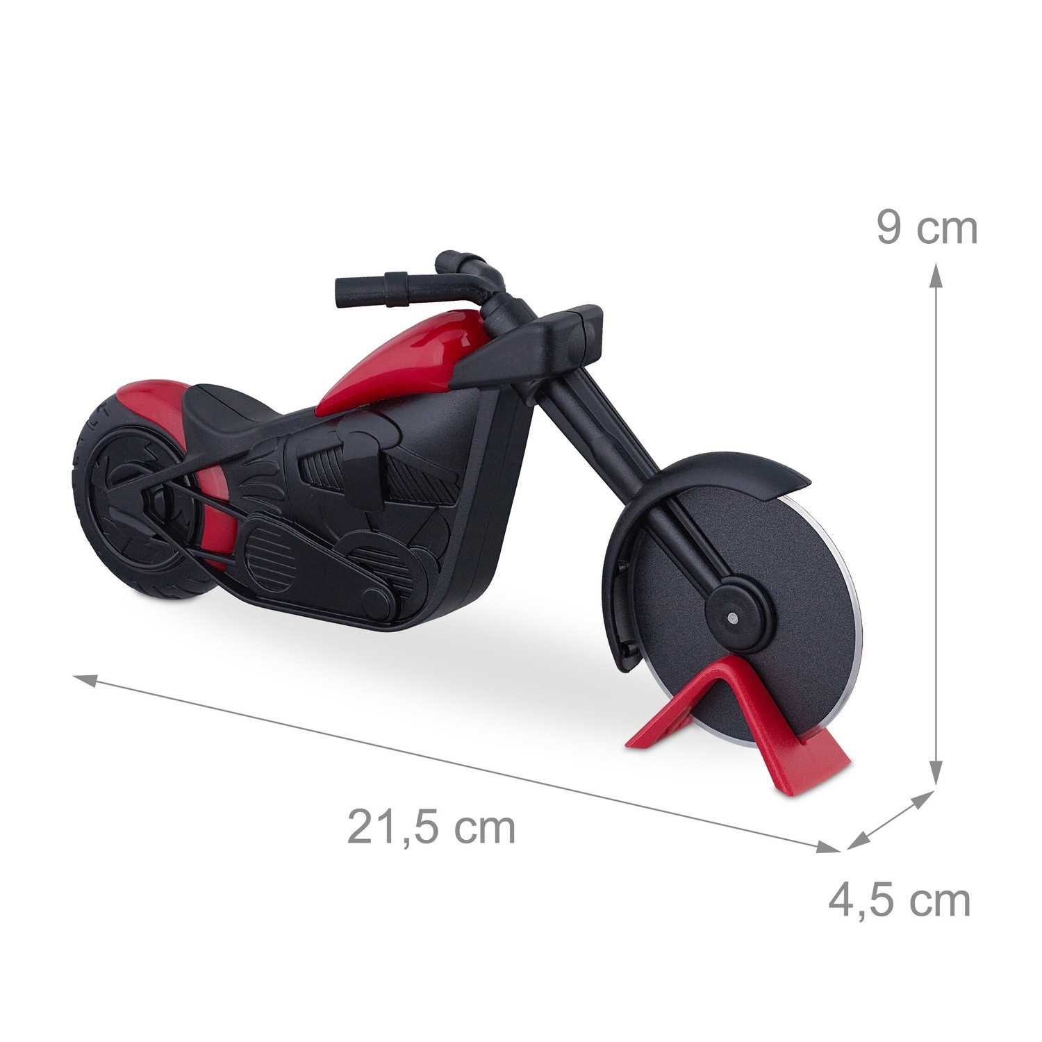 Motorcycle with pizza cutter