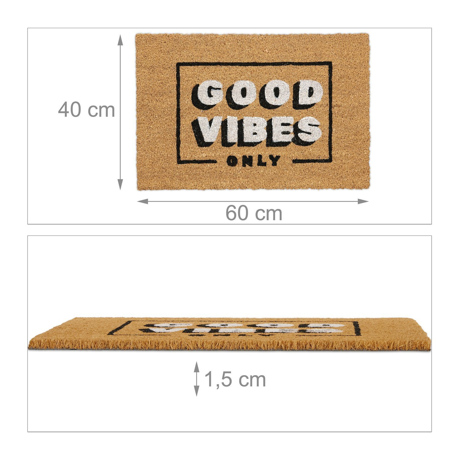 Capacho de coco Só boas vibrações