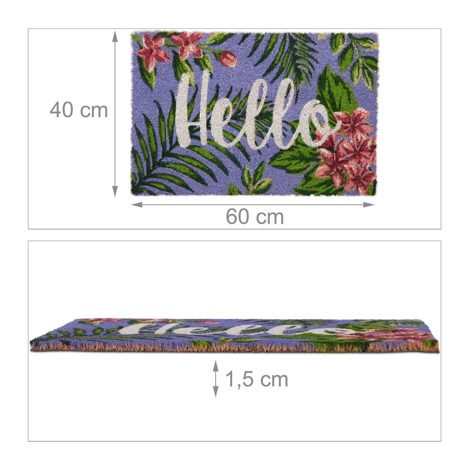 Paillasson en coco Hello