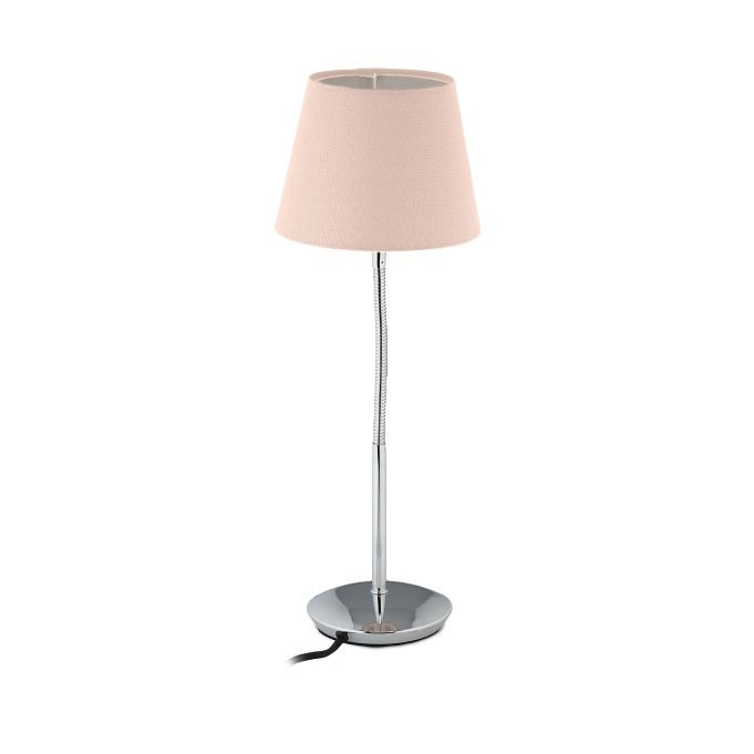 Luminária de mesa flexível com cúpula de tecido