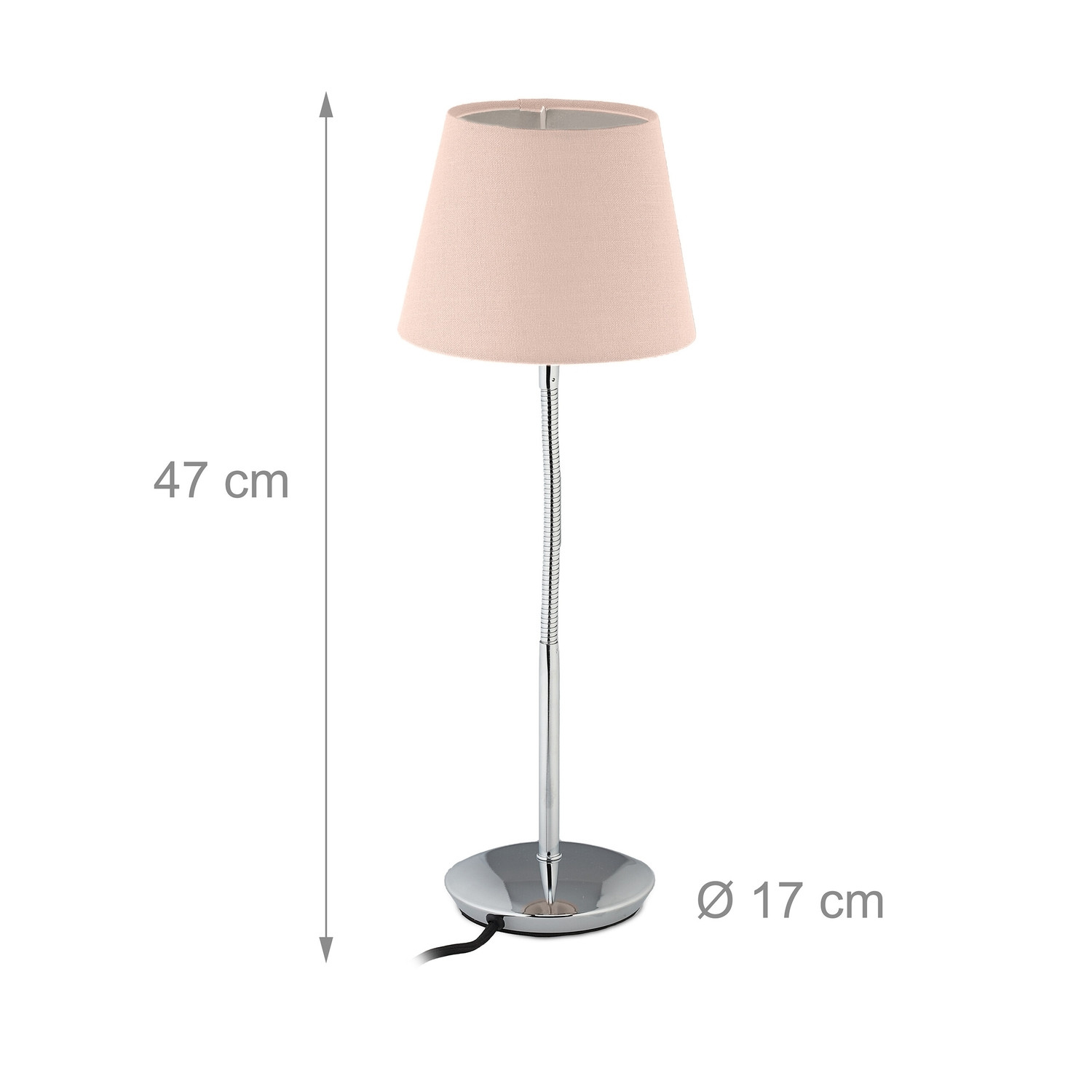 Flexible Tischleuchte mit Stoffschirm
