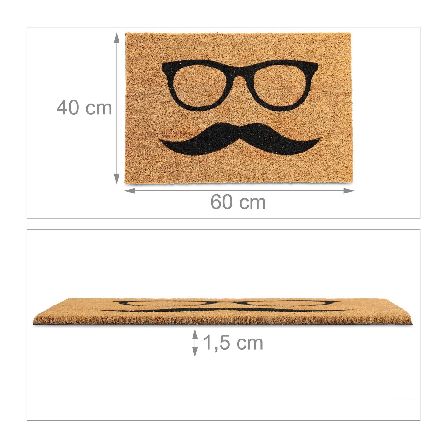 Felpudo con coco "Mustasch
