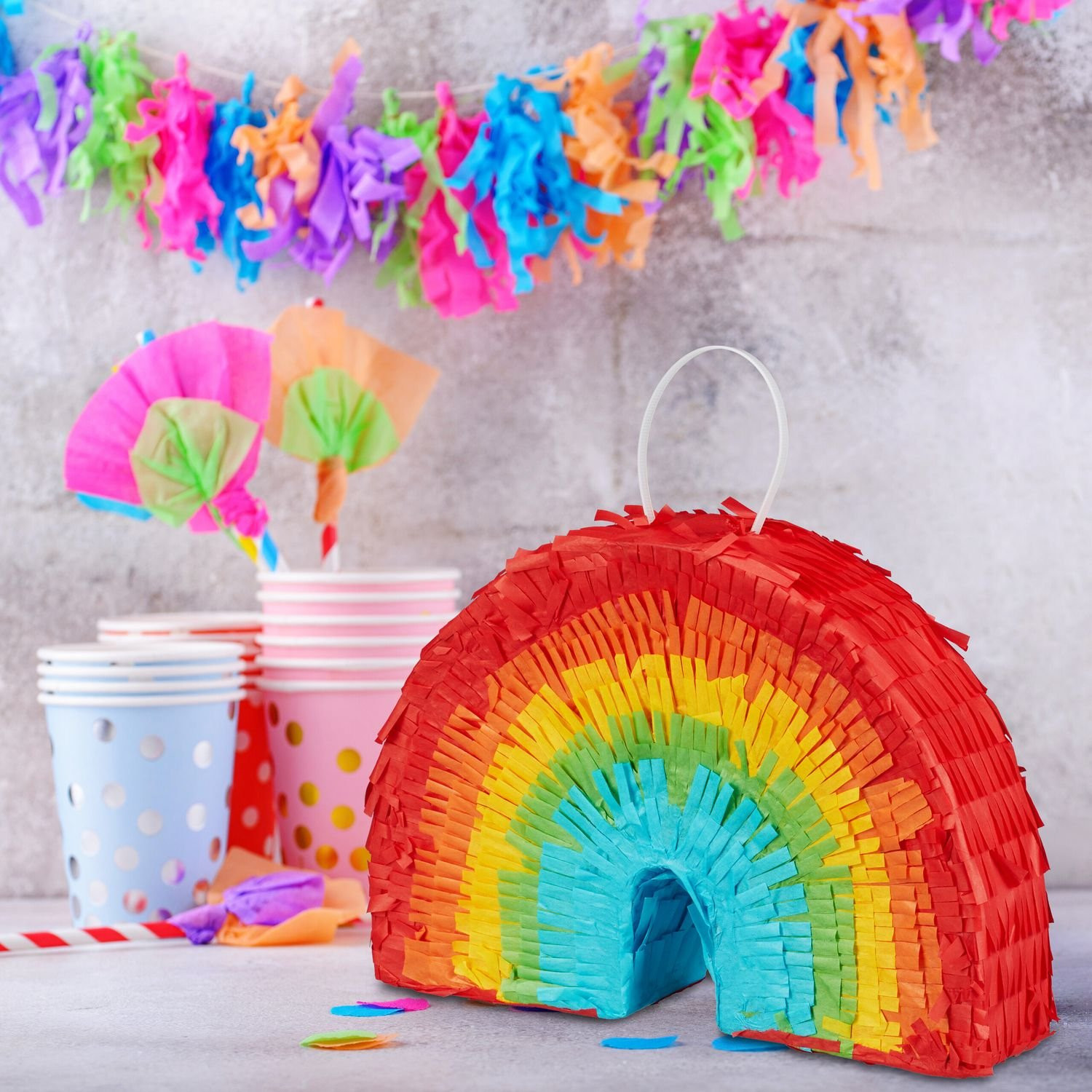 Mini-Piñata Regenbogen