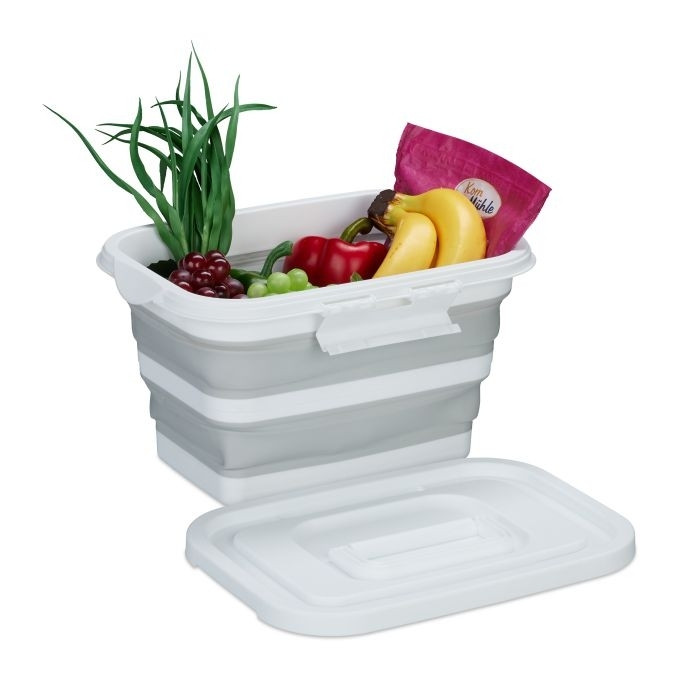 Panier pliable avec couvercle