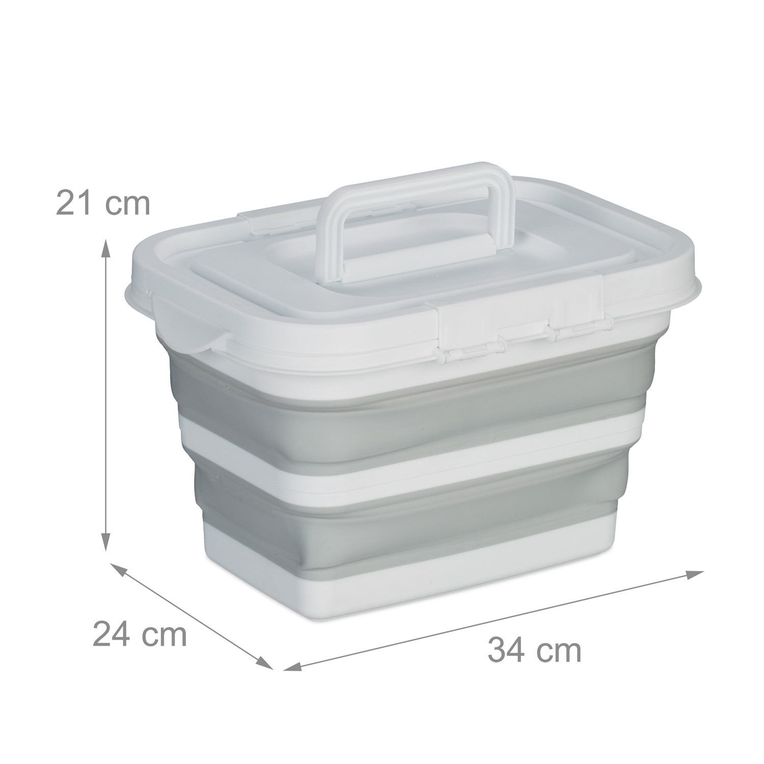 Cesta plegable con tapa