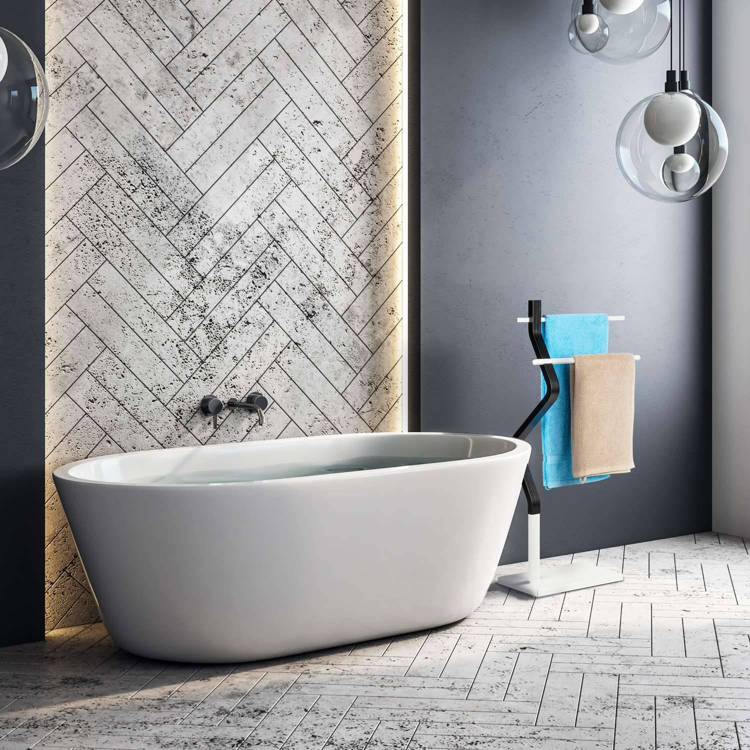 Handdoekhanger met gebogen design